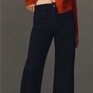 Maeve - Colette- wide leg black jeans